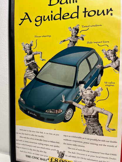 RARE Original Honda Civic Advert - 1990s