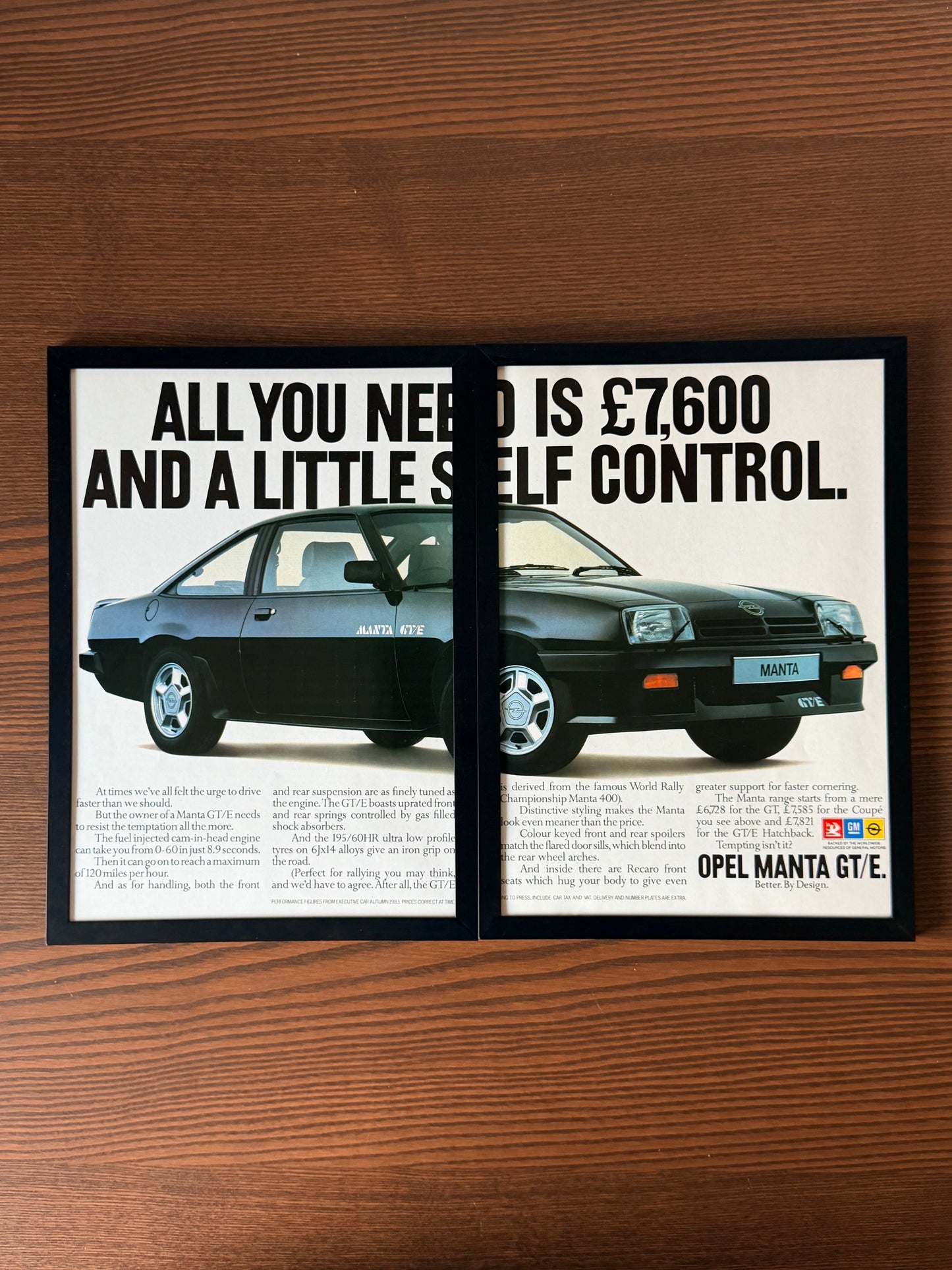 Original Opel Manta GT/E Advert - 1980s