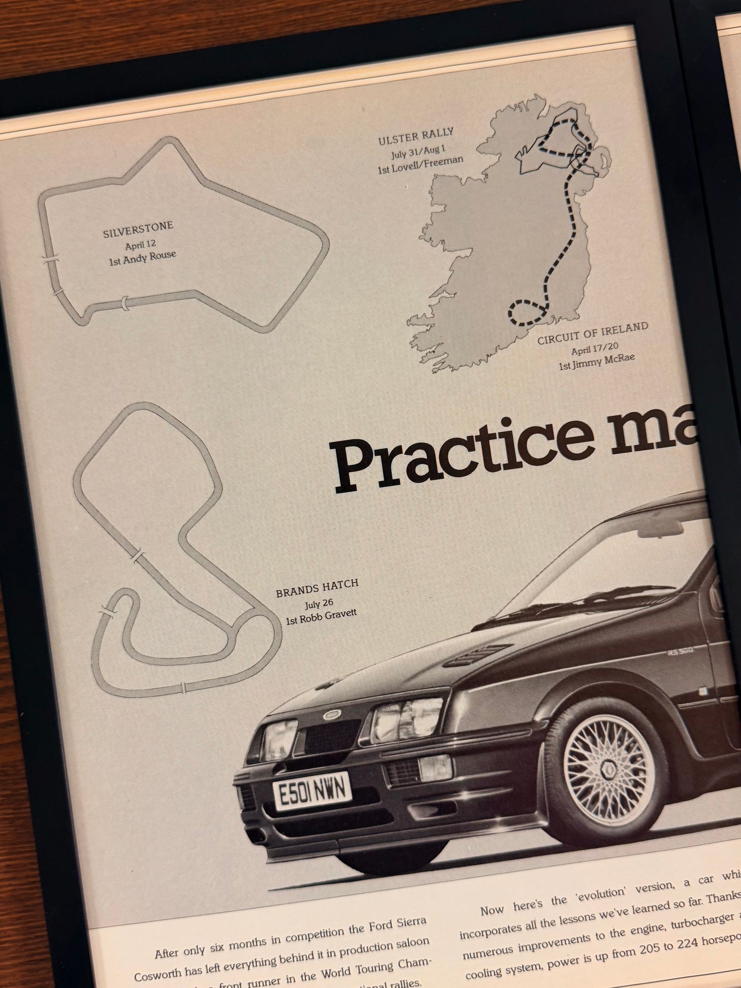 Original Ford Sierra Cosworth Rs Advert - 1980s