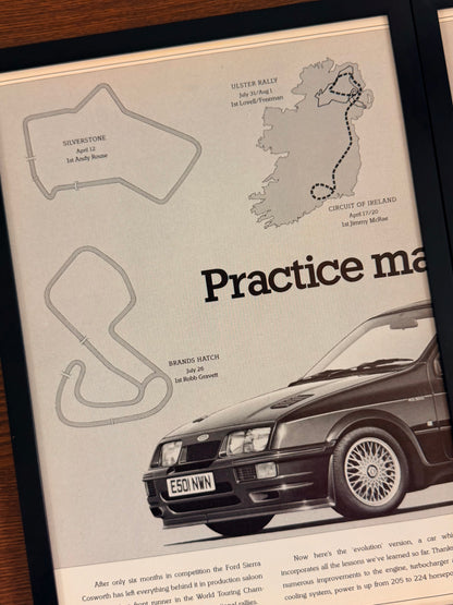 Original Ford Sierra Cosworth Rs Advert - 1980s