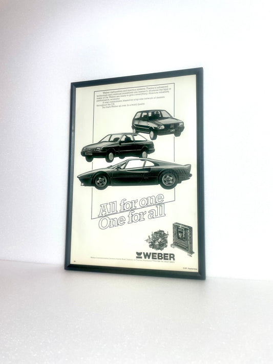 RARE Original Vintage Weber Advert ft. Countach - 'All for one, One for all.' - 1983