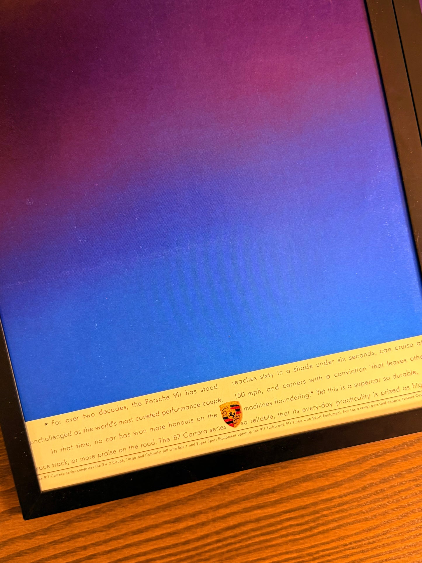 Original Porsche 911 Targa Advert - 1980s