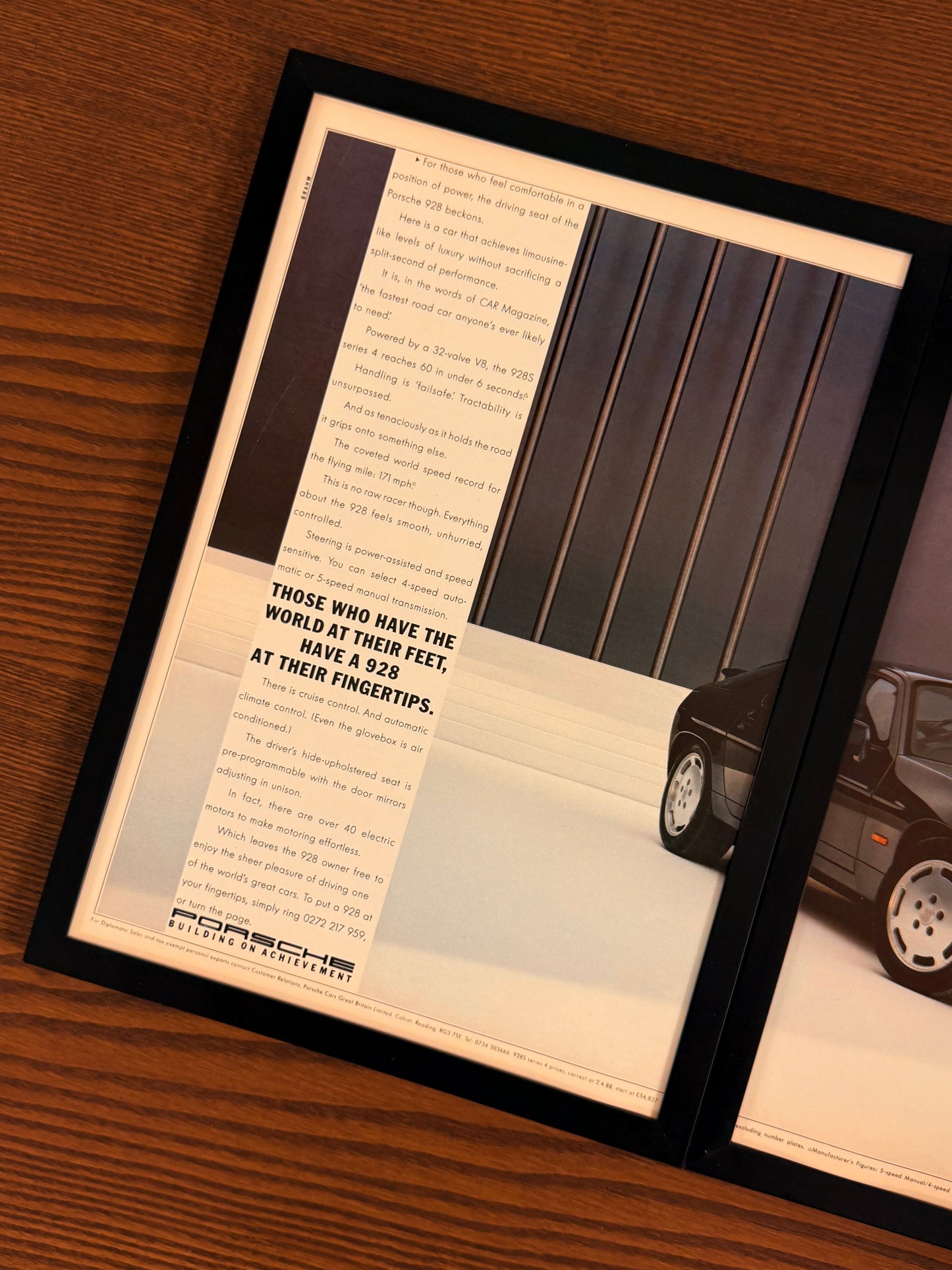 Original Porsche 928 Advert - 1980s