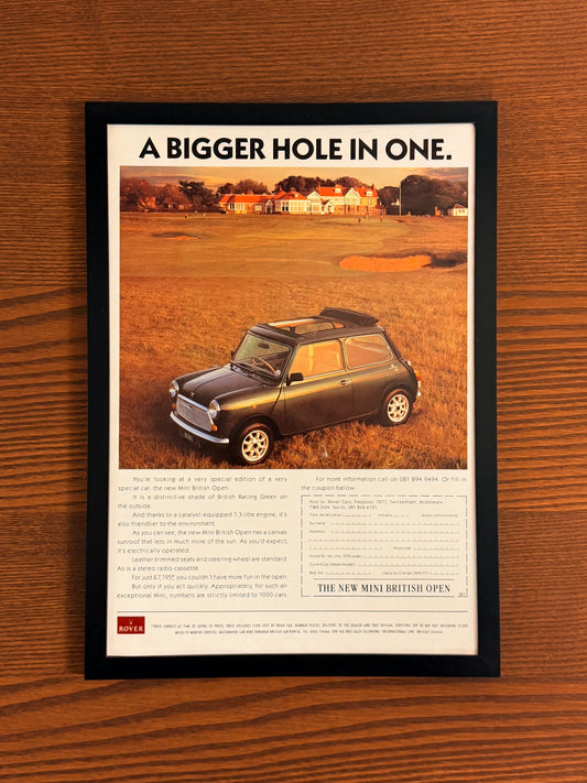 Original Rover Mini British Open Advert - 1980s