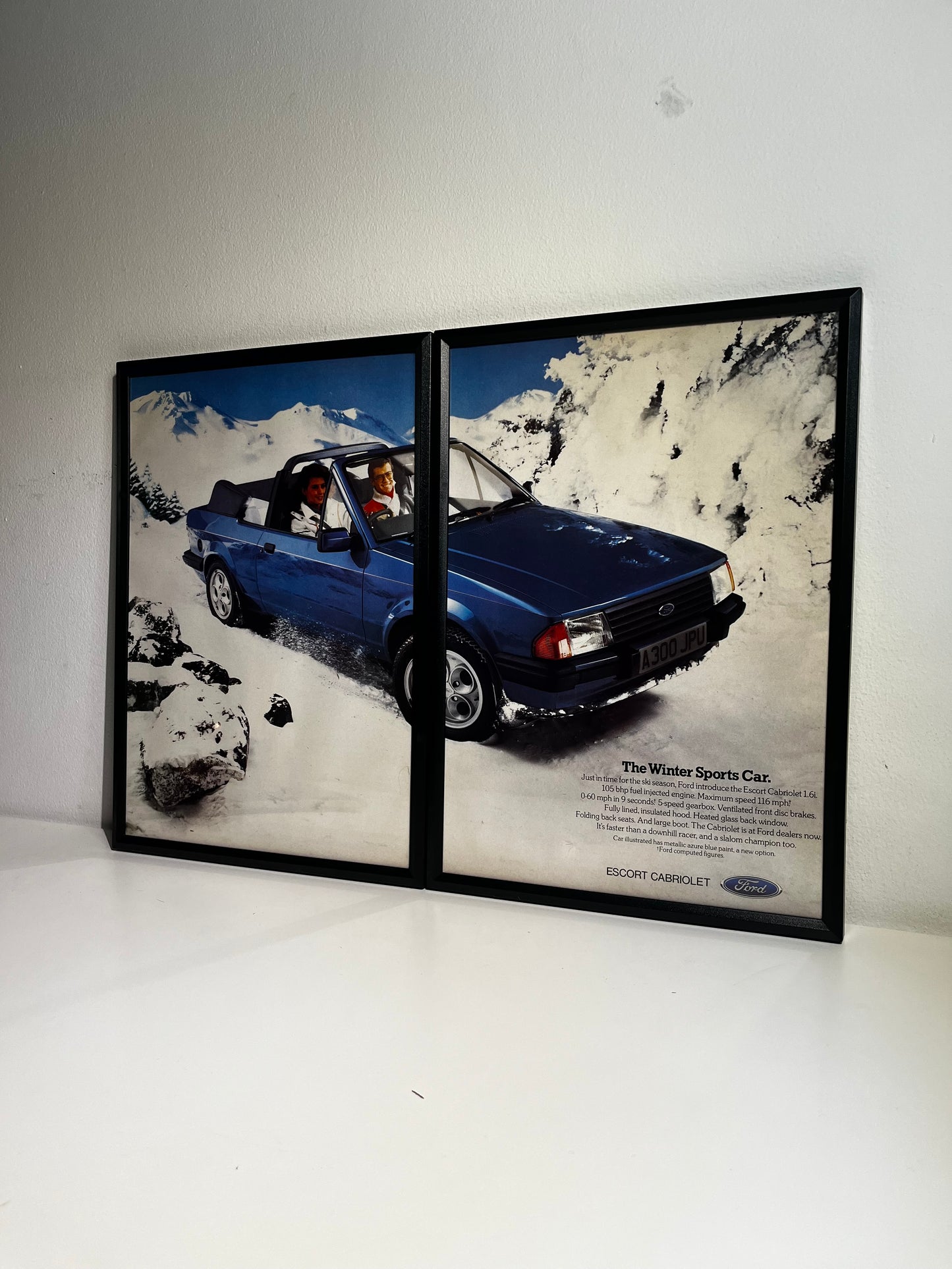 Original 80s Ford Escort Cabriolet 1.6 Advert