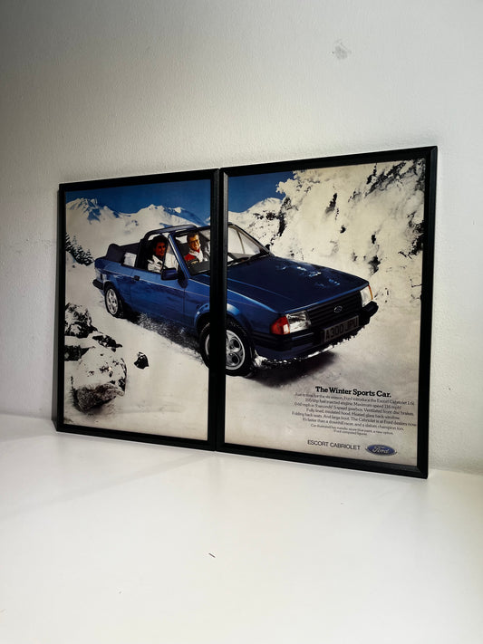 Original 80s Ford Escort Cabriolet 1.6 Advert