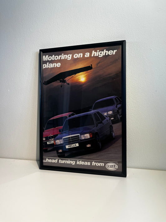 Rare Original Hella Mercedes/BMW Advert - 1986