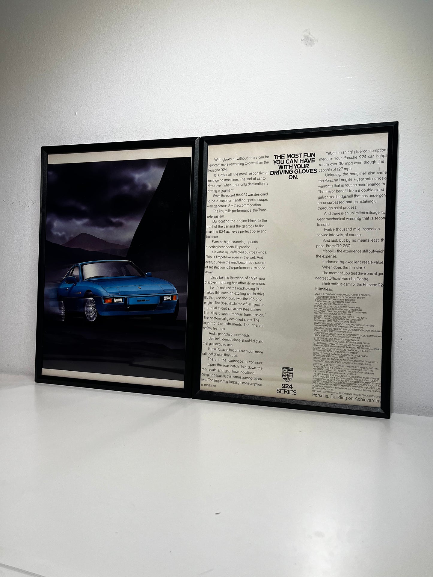Original Vintage Porsche 924 Advert - 1980s
