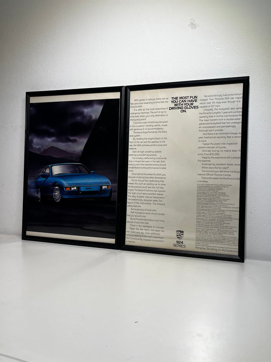 Original Vintage Porsche 924 Advert - 1980s