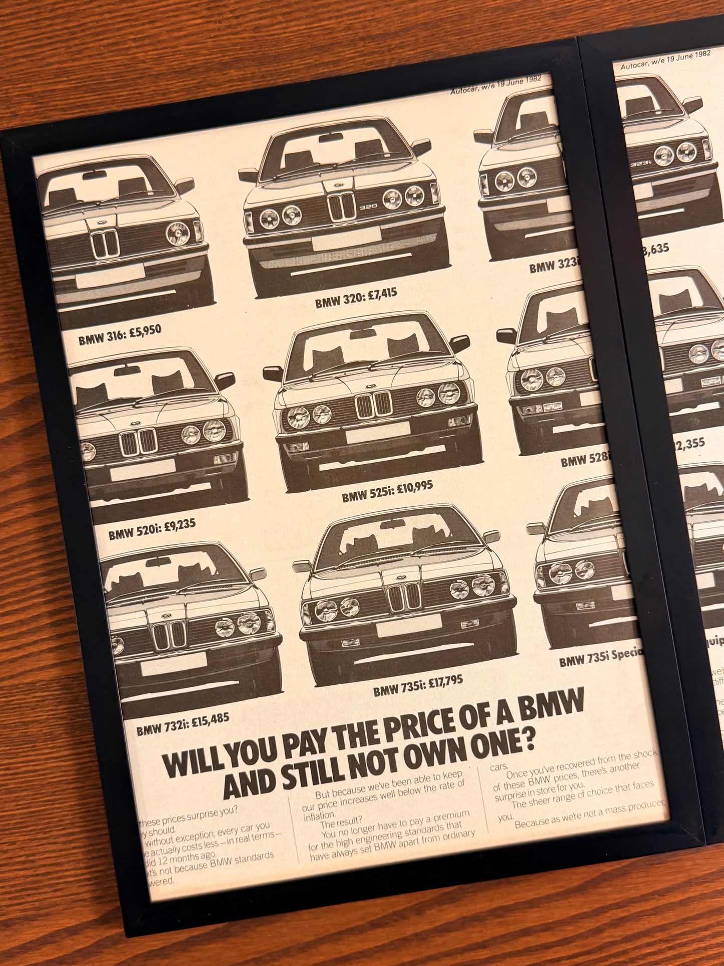 Original BMW 3, 5, 6, 7 Series Advert - 1980s