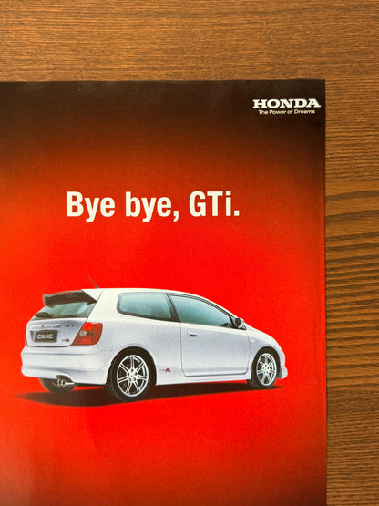 Original Honda Civic Type R EP3 Advertisement - 2001