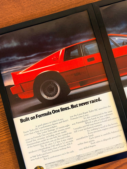 Original Lotus Turbo Esprit Advert - 1980s