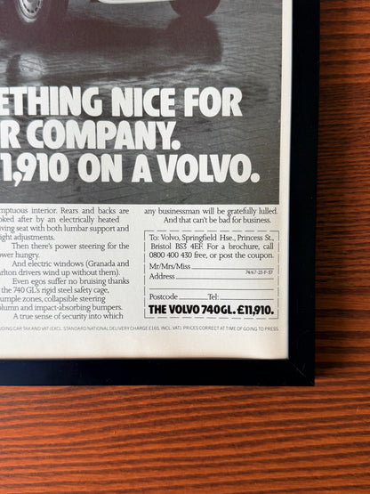 Original Volvo 740 GL Advertisement - 1980s