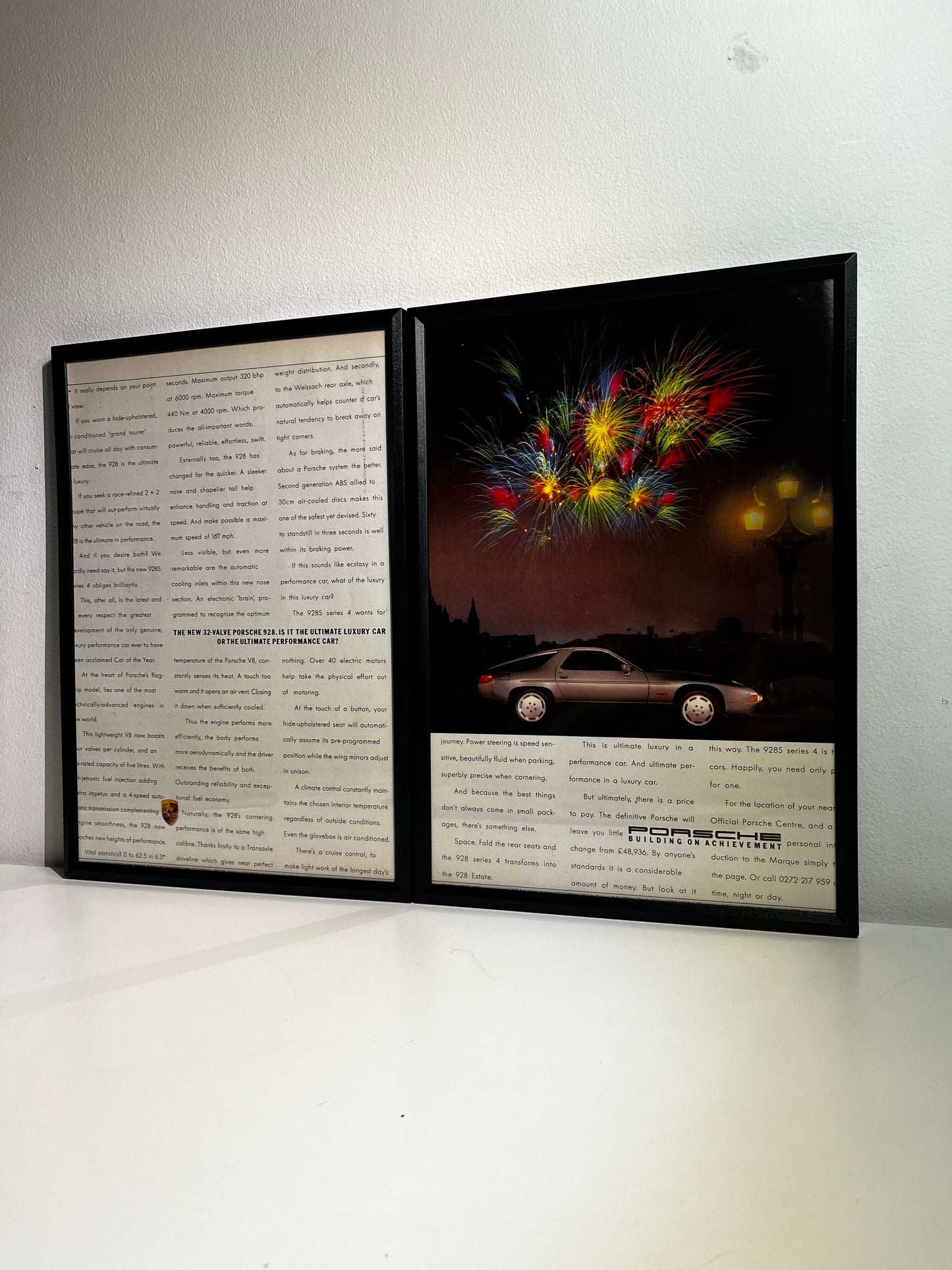 Original Porsche 928S - Series 4 Advert - 1980s