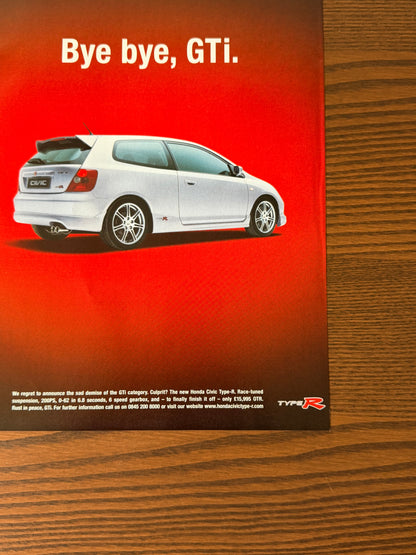 Original Honda Civic Type R EP3 Advertisement - 2001