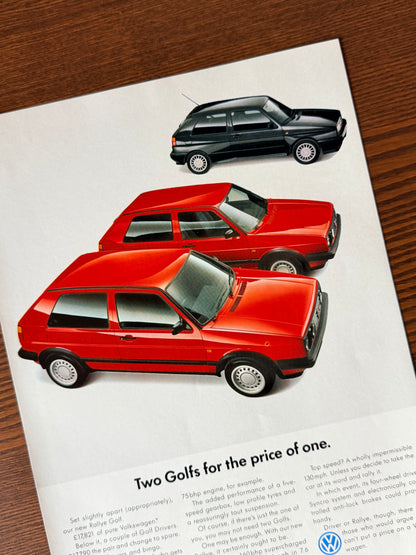 Original Volkswagen Golf Mk2 Advert- 1980s
