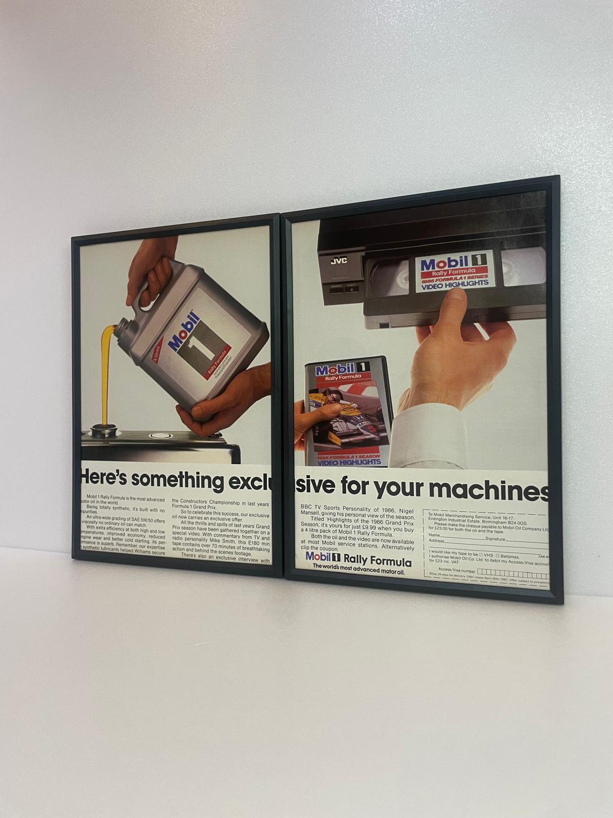 Original Vintage Mobil Rally Formula 1 Advert - 1987 – Petrolia