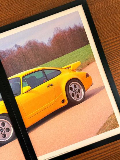Original Porsche 911 Carrera Yellowbird Advert - 1980s