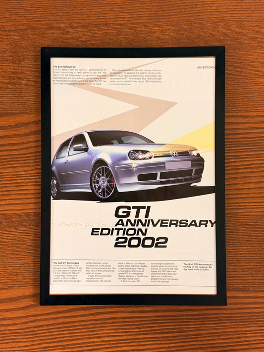 Original Volkswagen Mk4 Golf Gti Anniversary Edition Advert - 2002