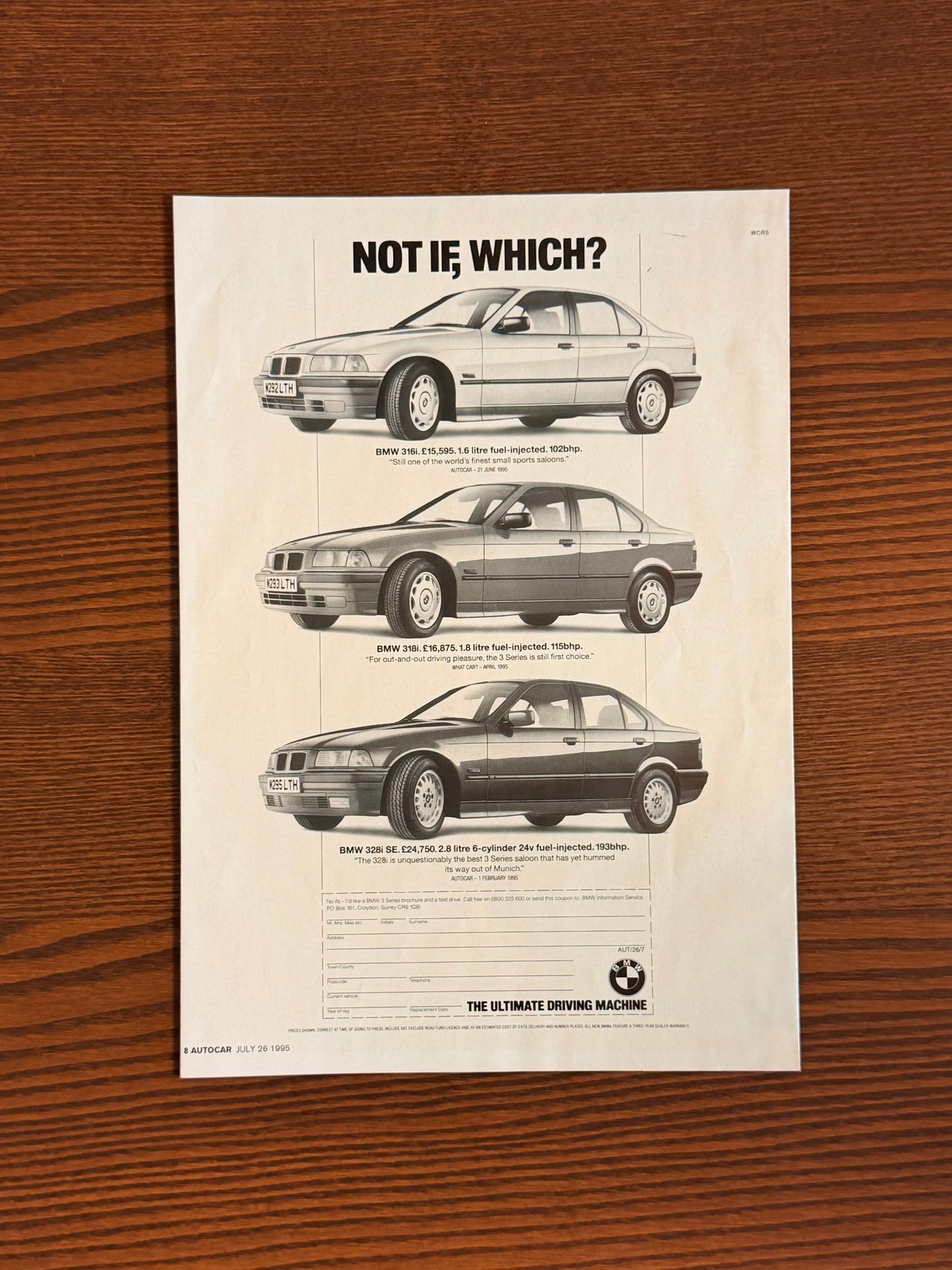 Original E36 Coupe Advert - 1990s