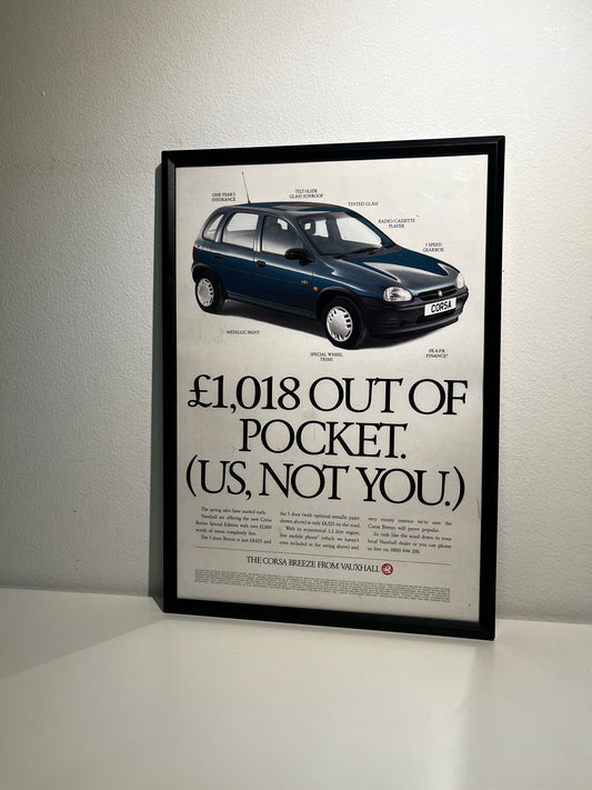 RARE Original Vauxhall Corsa Advert - 1990s