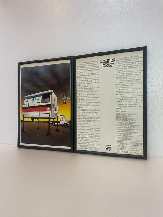 Rare Original Vintage Porsche Advert - 1985