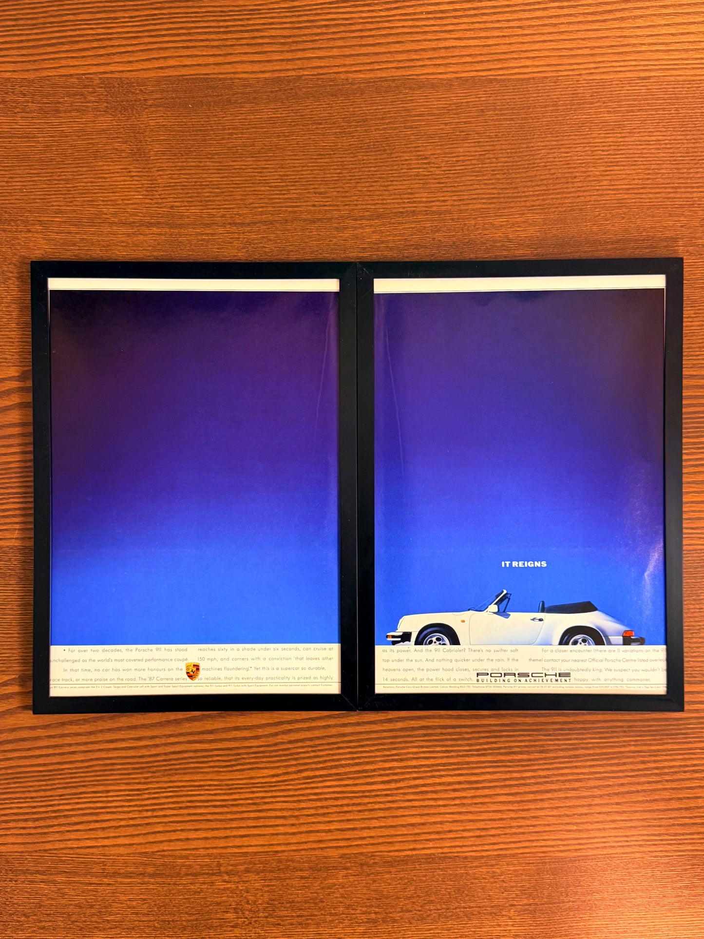 Original Porsche 911 Targa Advert - 1980s