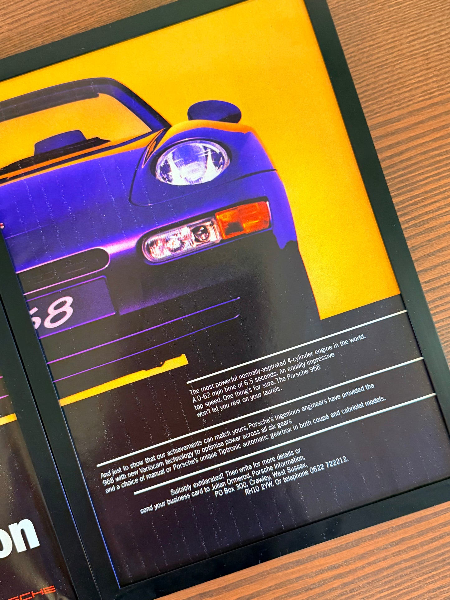 Original Porsche 968 Advert - 1990’s