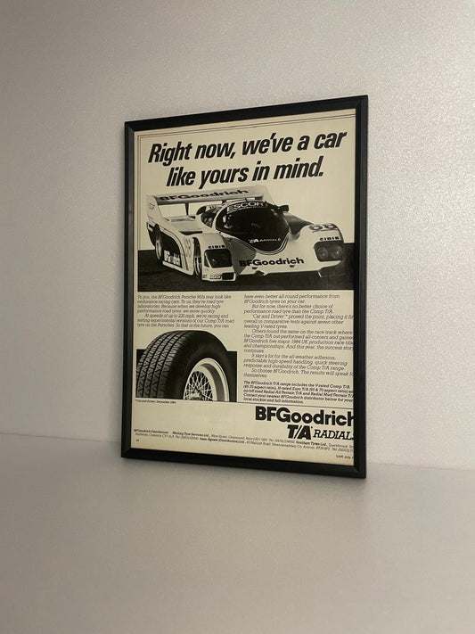 Rare Original Porsche 962 & BFGoodrich Le Mans Advert - 1985