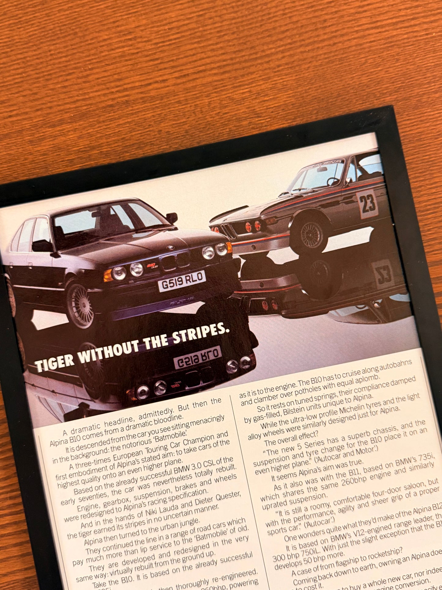 Original BMW E34 B10 Alpina Advert - 1980s