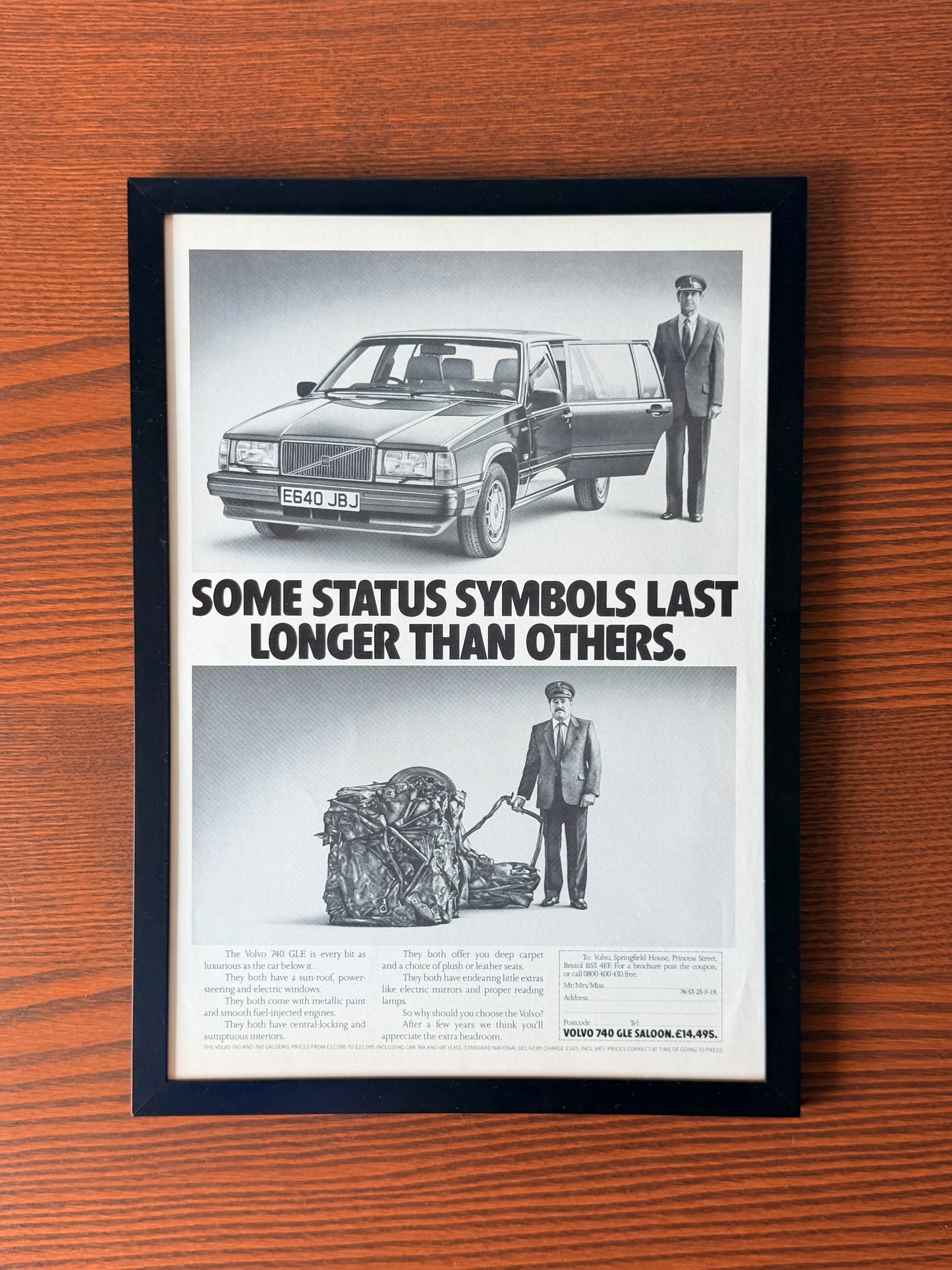 Original Volvo 740 GLE Advertisement - 1980s