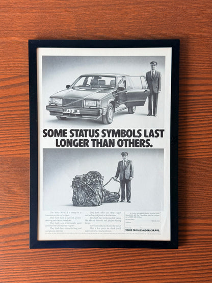 Original Volvo 740 GLE Advertisement - 1980s