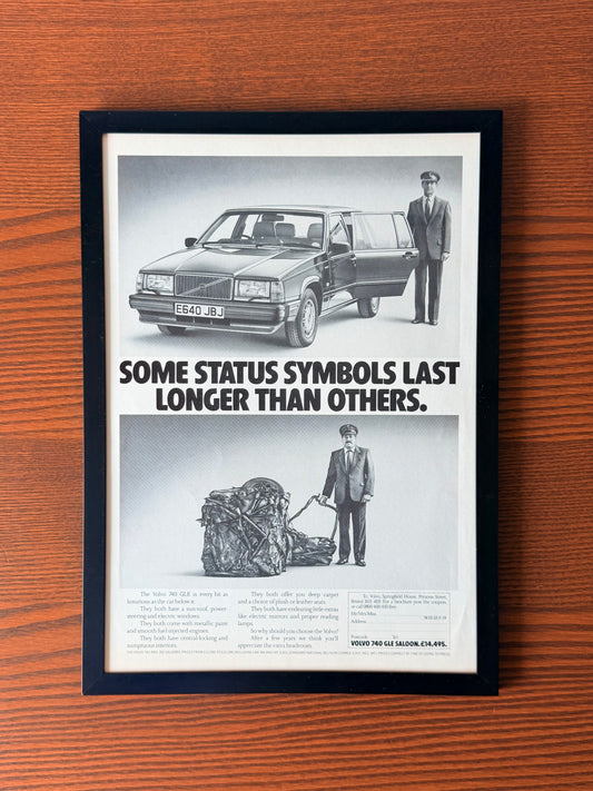 Original Volvo 740 GLE Advertisement - 1980s