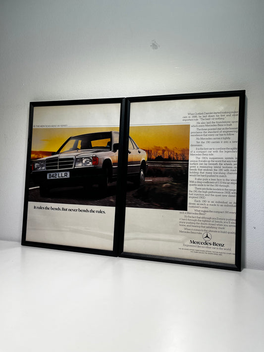 Original Mercedes 190 Advert - 1980s