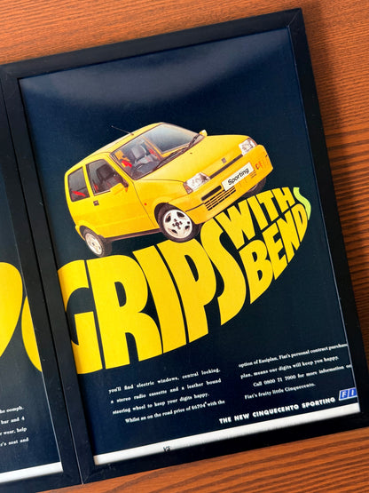 Original Fiat Cinquecento Sporting Advertisement - 1990s