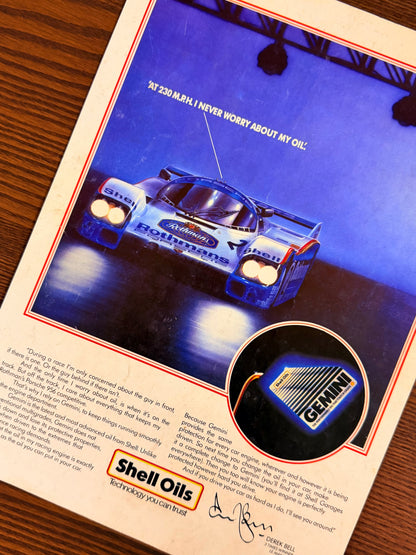 Original Porshe 956 Rothmans Le Mans Advert - 1980s
