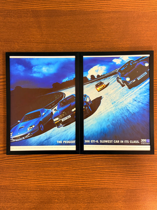 Original Peugeot 305 GTI, Porsche 911 Advert - 1990s