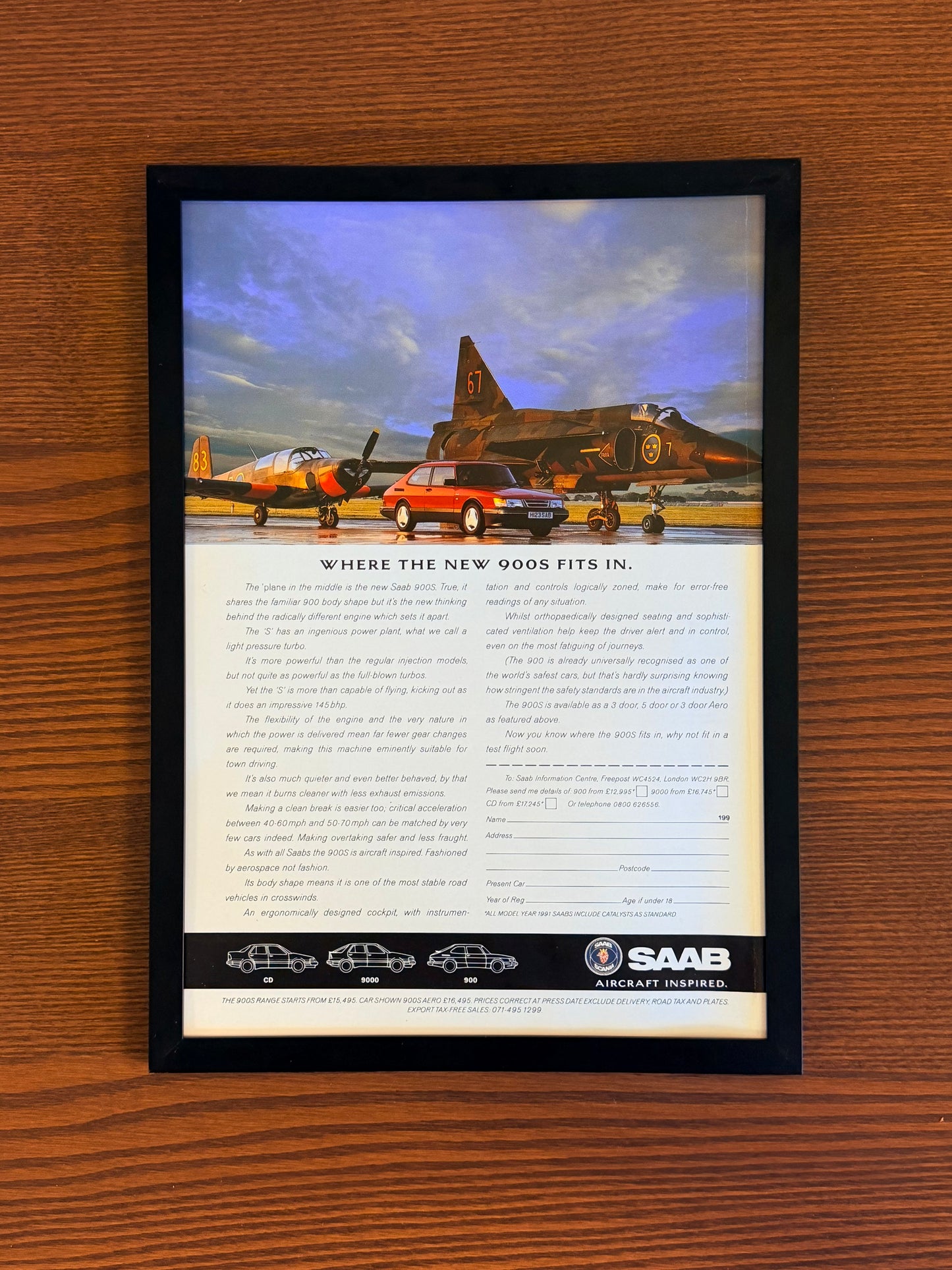 Original Saab 900s Advert - 1980s