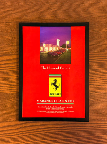 Original The Home Of Ferrari Advert - 1990s