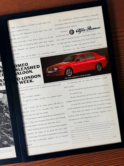 Original Alfa Romeo 75 Advertisement - 1980s