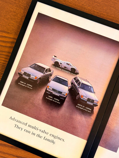 Original Mercedes 500sl, 300e, 300te, C11 Advert - 1990s