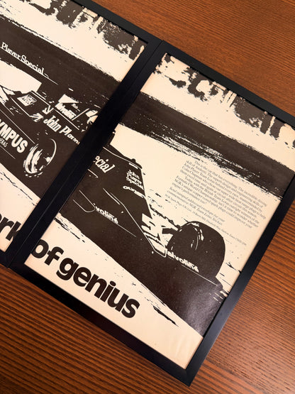 Original F1 NGK Lotus John Players Advert - 1980s