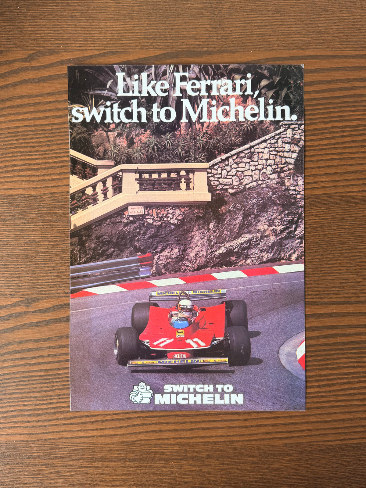 Original Michelin Ferrari Monaco F1 Advert - 1980’s