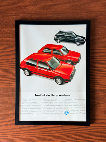 Original Volkswagen Golf Mk2 Advert- 1980s