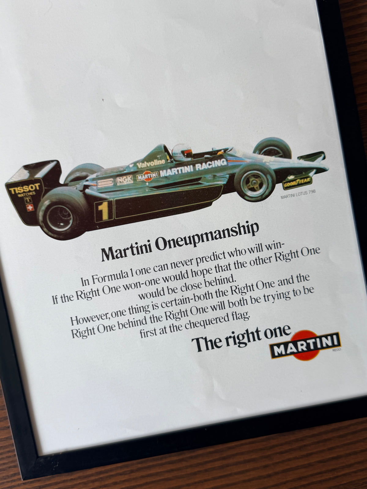 Original Martini F1 Advert - 1980’s