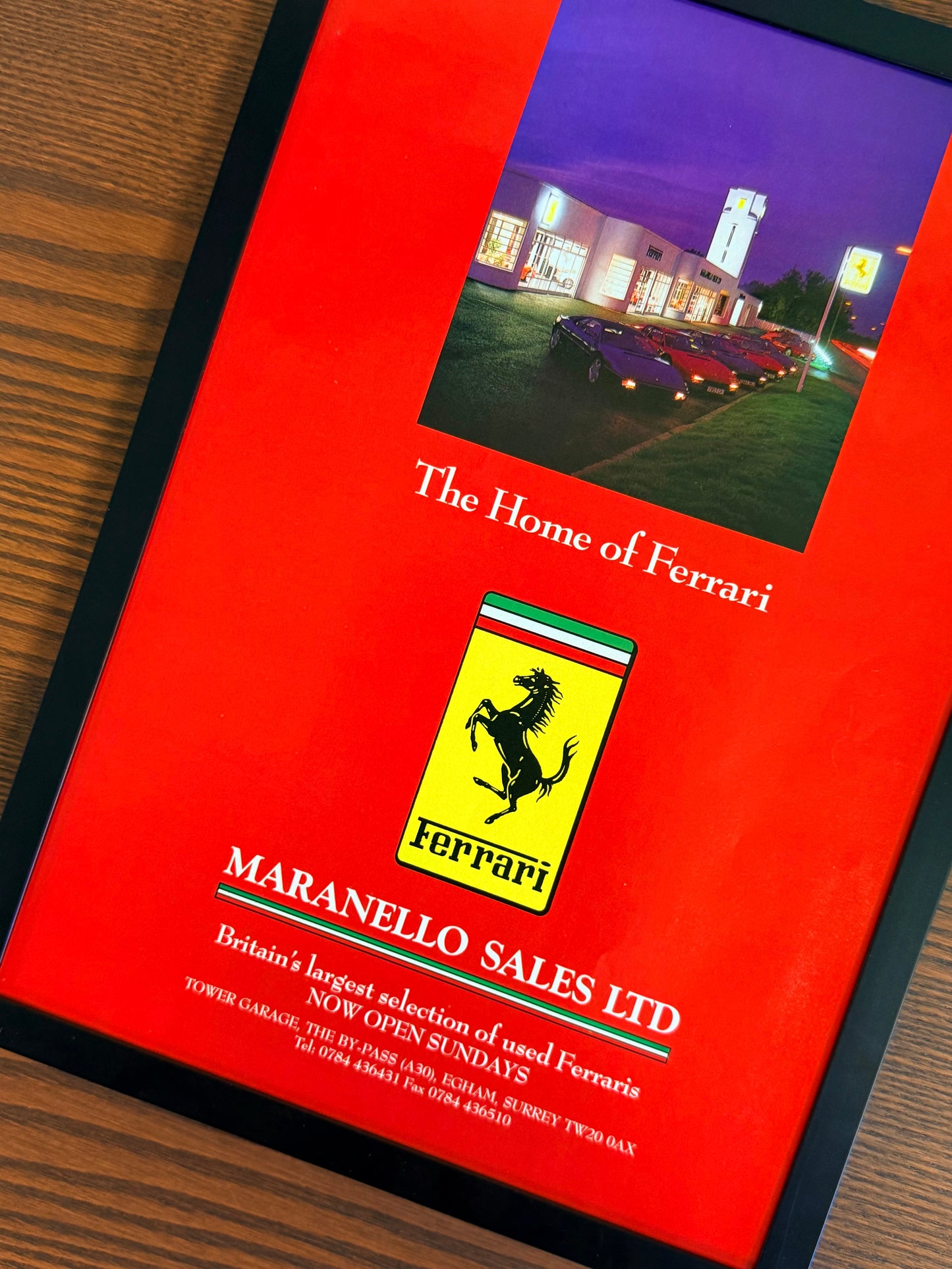 Original The Home Of Ferrari Advert - 1990s