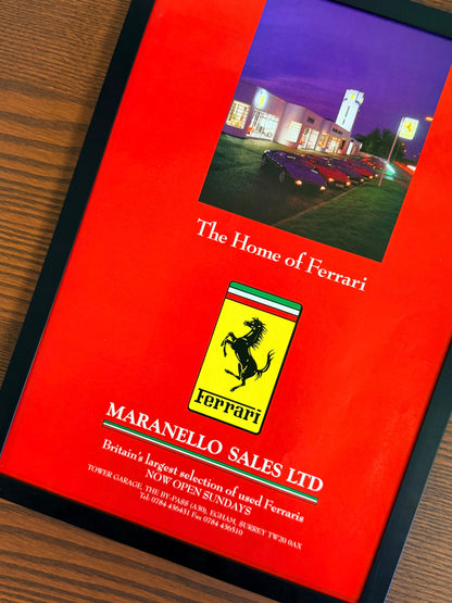 Original The Home Of Ferrari Advert - 1990s