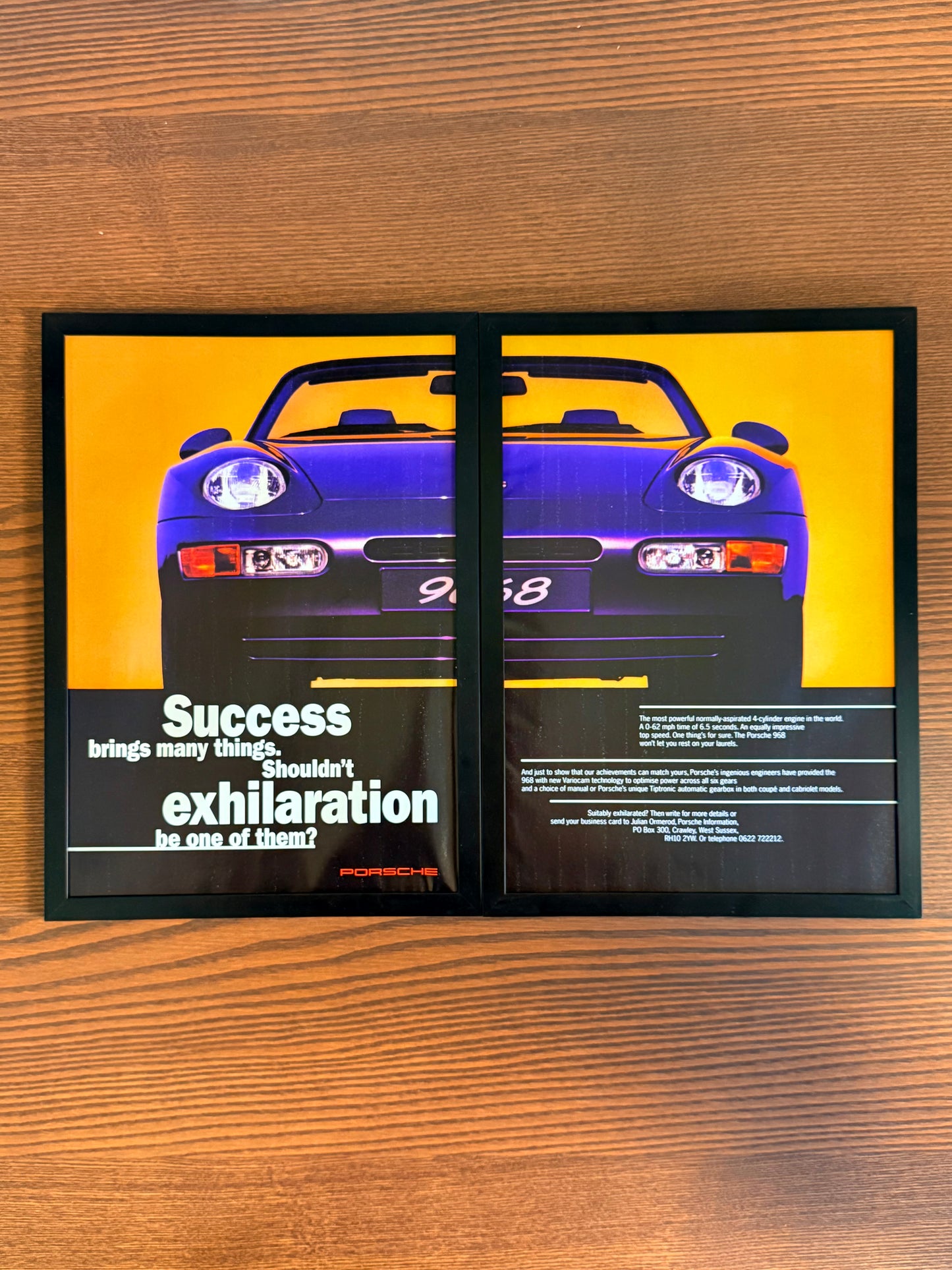 Original Porsche 968 Advert - 1990’s