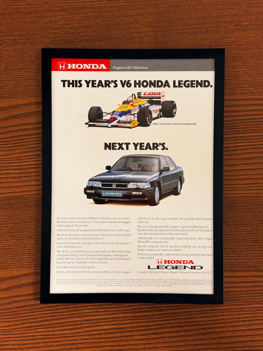 Original Honda Legend Formula 1 Advert - 1980s