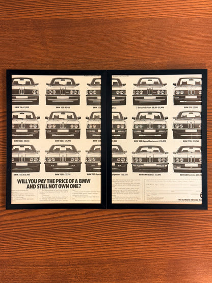 Original BMW 3, 5, 6, 7 Series Advert - 1980s